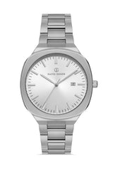 DAVID GUNER GÜMÜŞ KAPLAMALI BEYAZ KADRANLI ERKEK KOL SAATİ - DG-8413GA-A1