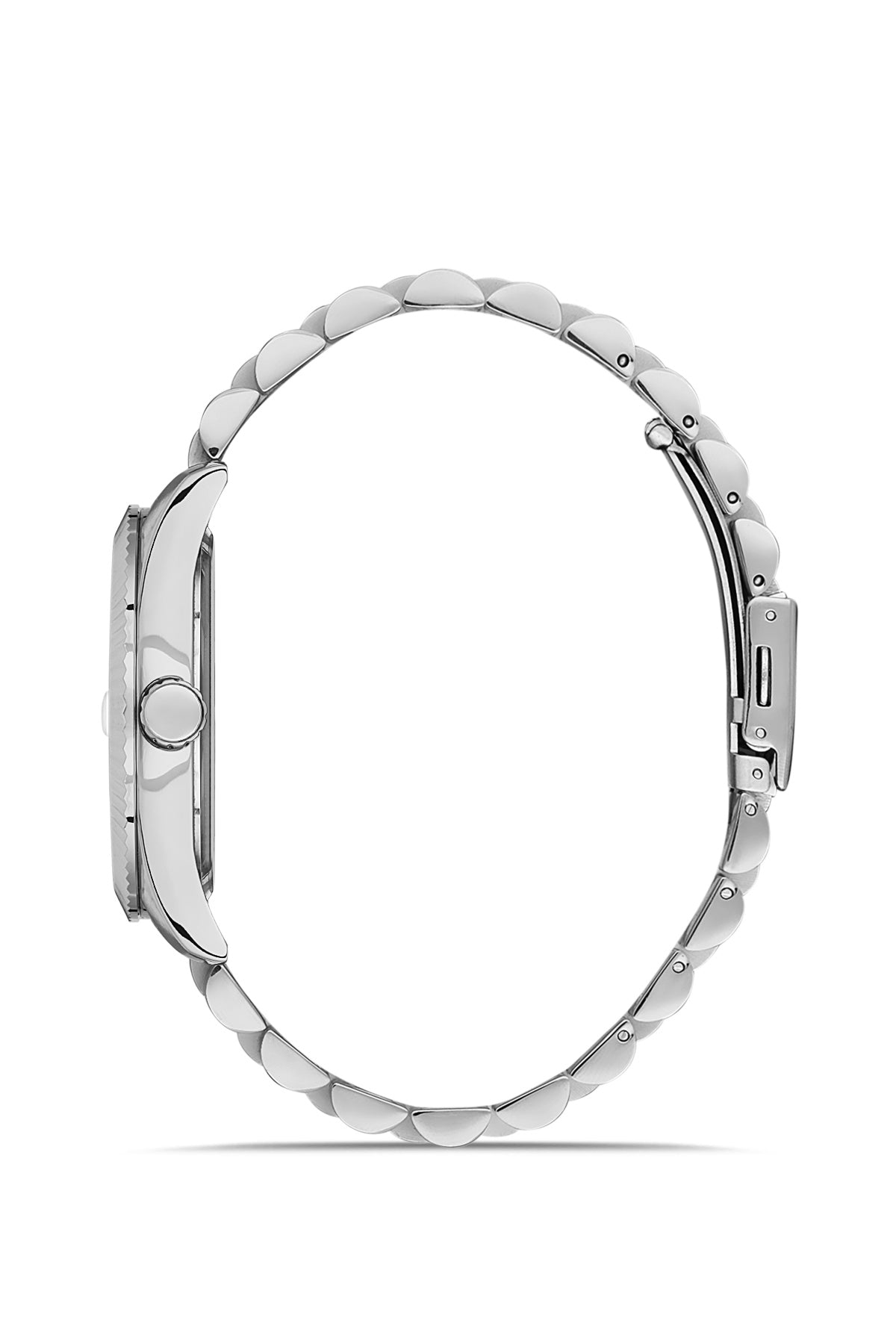 DAVID GUNER GÜMÜŞ KAPLAMALI BEYAZ KADRANLI ERKEK KOL SAATİ DG-8481GA-A1