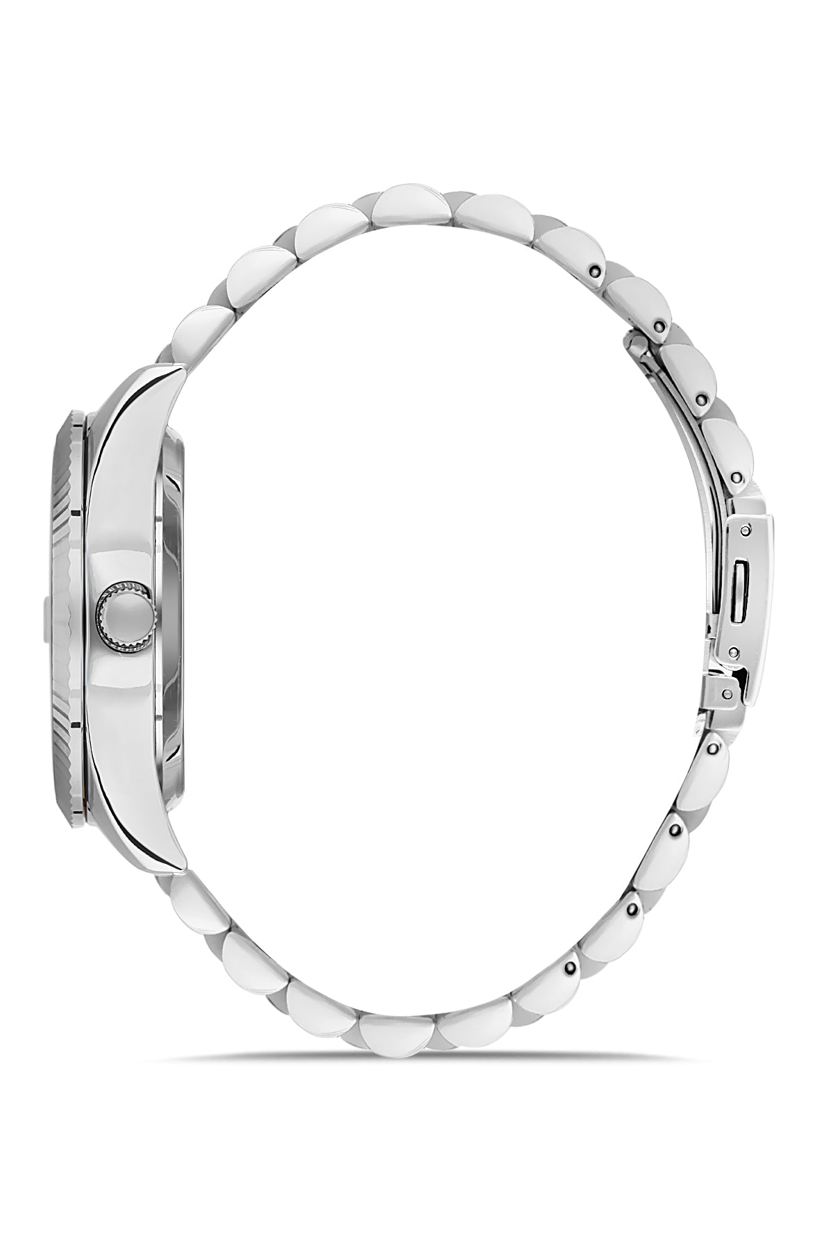 DAVID GUNER Gümüş Renk Kaplamalı Gümüş Kadranlı Takvimli Erkek Kol Saati DG-8626GA-A1