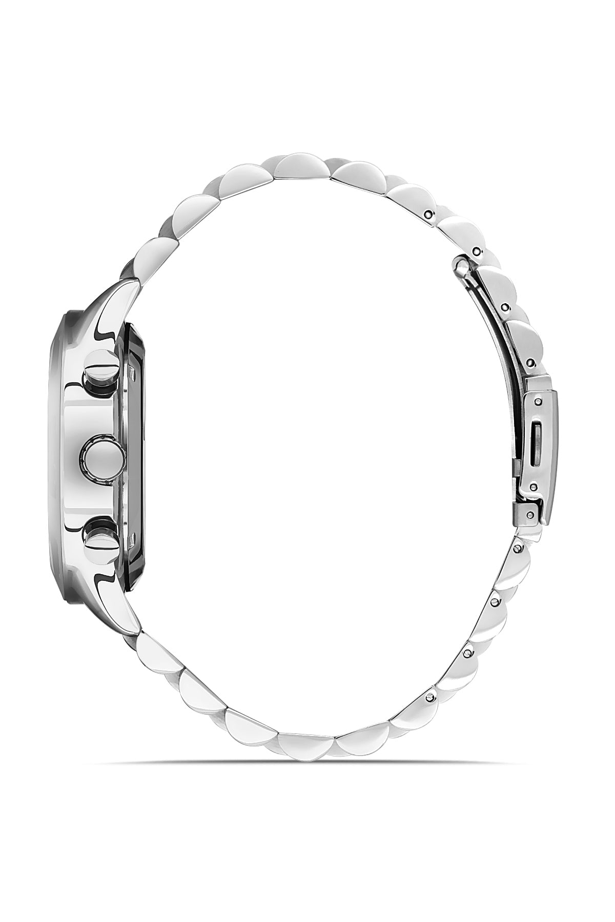 DAVID GUNER Gümüş Renk Kaplamalı Gümüş Kadranlı Multi Fonksiyon Erkek Kol Saati