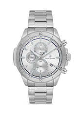 DAVID GUNER GÜMÜŞ KAPLAMALI BEYAZ KADRANLI ERKEK KOL SAATİ - DG-8742GA-A1