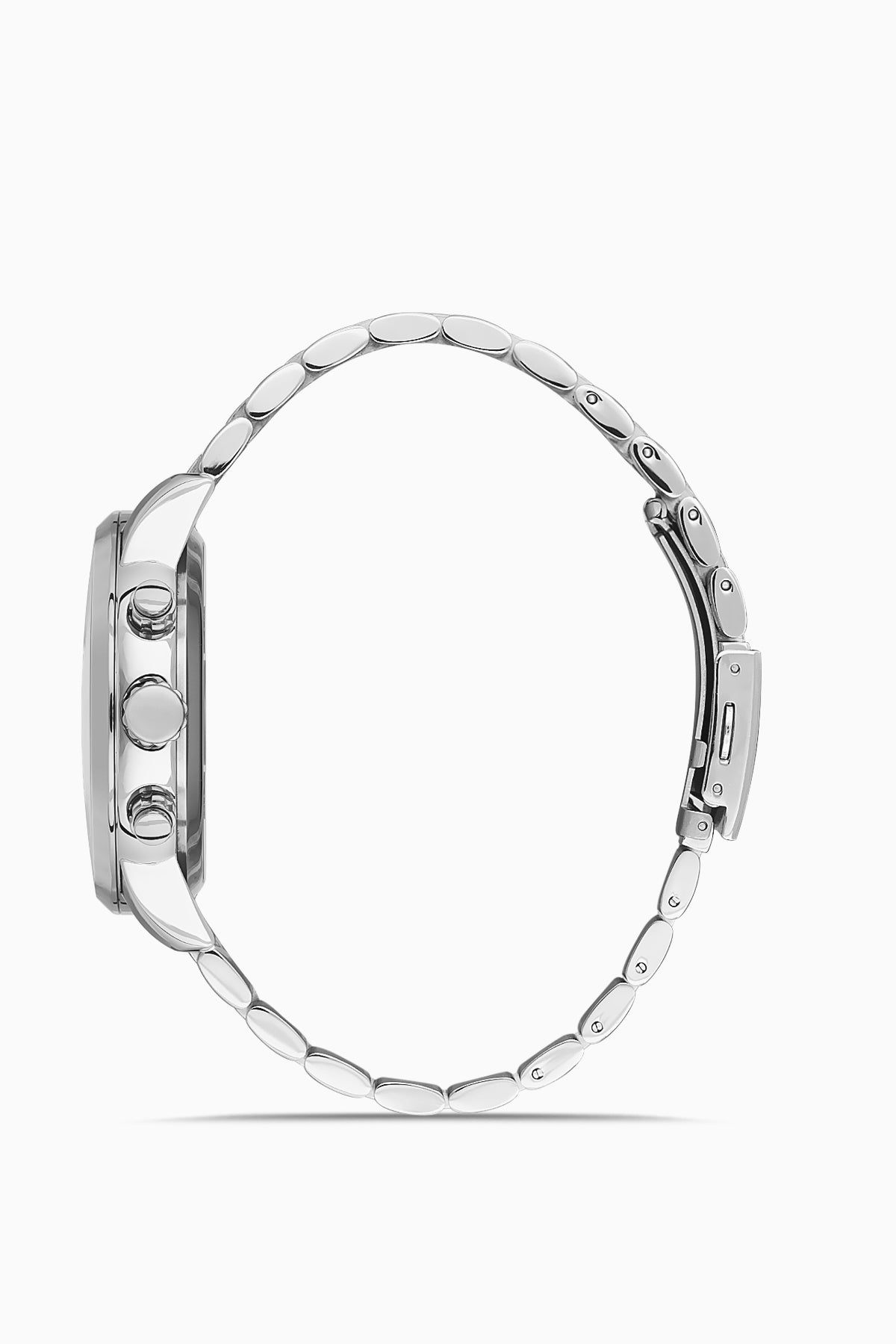 DAVID GUNER GÜMÜŞ KAPLAMALI BEYAZ KADRANLI ERKEK KOL SAATİ DG-8836GA-A1