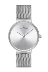 DAVID GUNER GÜMÜŞ KAPLAMALI BEYAZ KADRANLI KADIN KOL SAATİ - DG-8130LC-A1