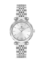 DAVID GUNER GÜMÜŞ KAPLAMALI BEYAZ KADRANLI KADIN KOL SAATİ - DG-8183LA-A1