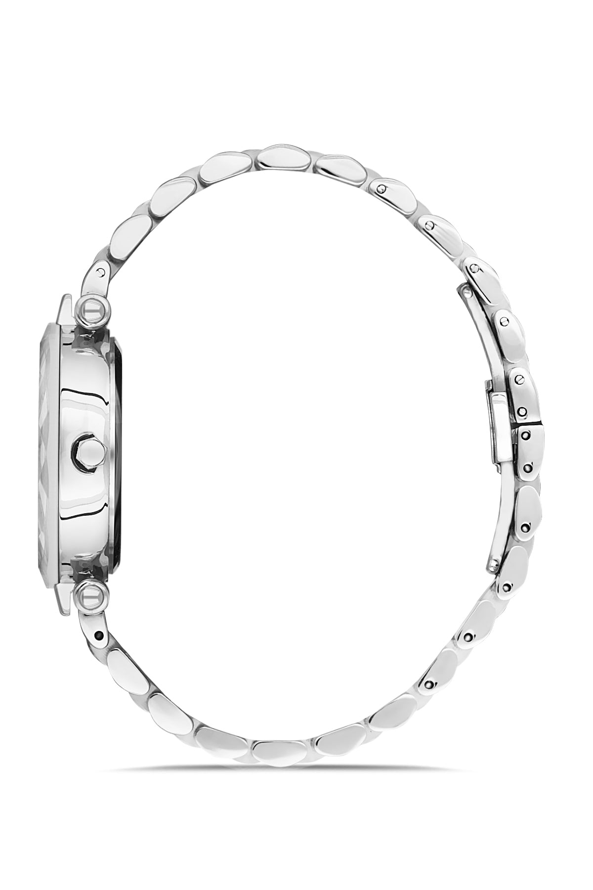 DAVID GUNER GÜMÜŞ KAPLAMALI BEYAZ KADRANLI KADIN KOL SAATİ - DG-8183LA-A1