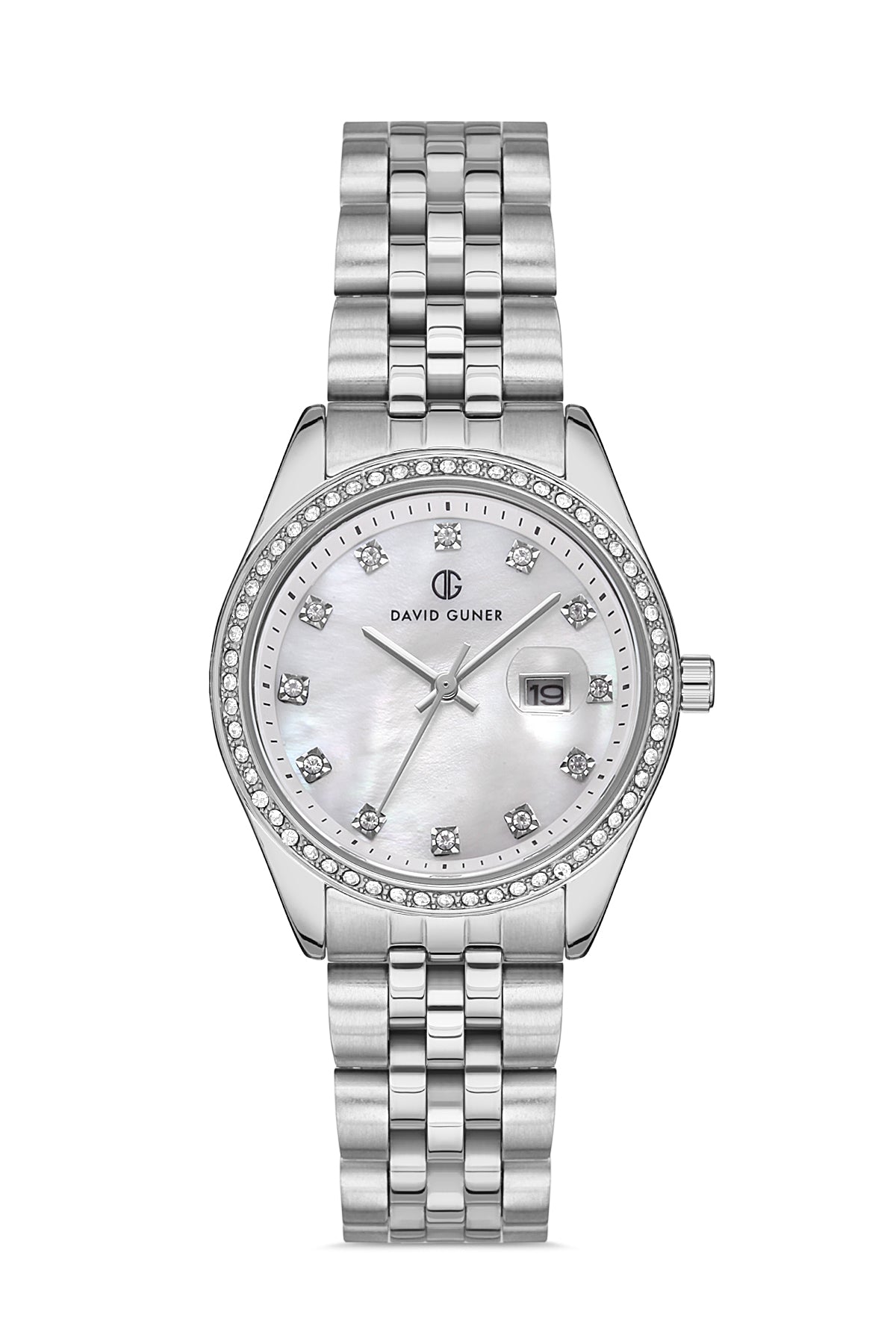 DAVID GUNER Gümüş Kadranlı Gümüş Kaplamalı Kadın Kol Saati - DG-8193LA-A1