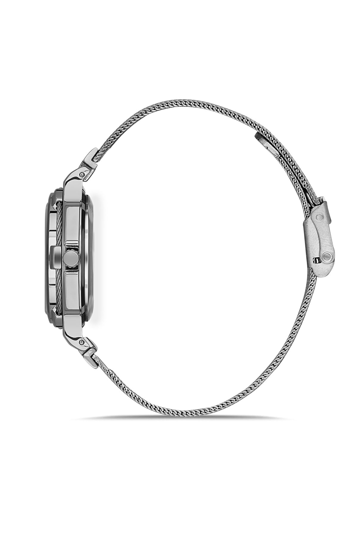 DAVID GUNER GÜMÜŞ KAPLAMALI BEYAZ KADRANLI KADIN KOL SAATİ DG-8260LC-A1