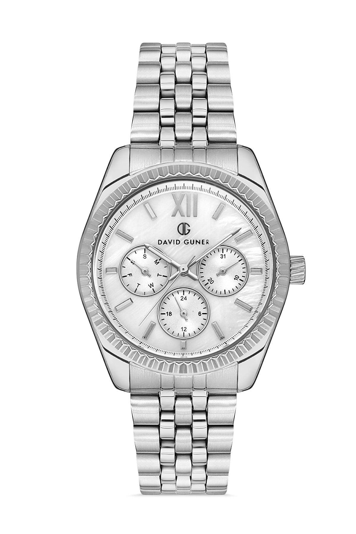 DAVID GUNER Gümüş Kadranlı Gümüş Kaplamalı Kadın Kol Saati - DG-8314LA-A1