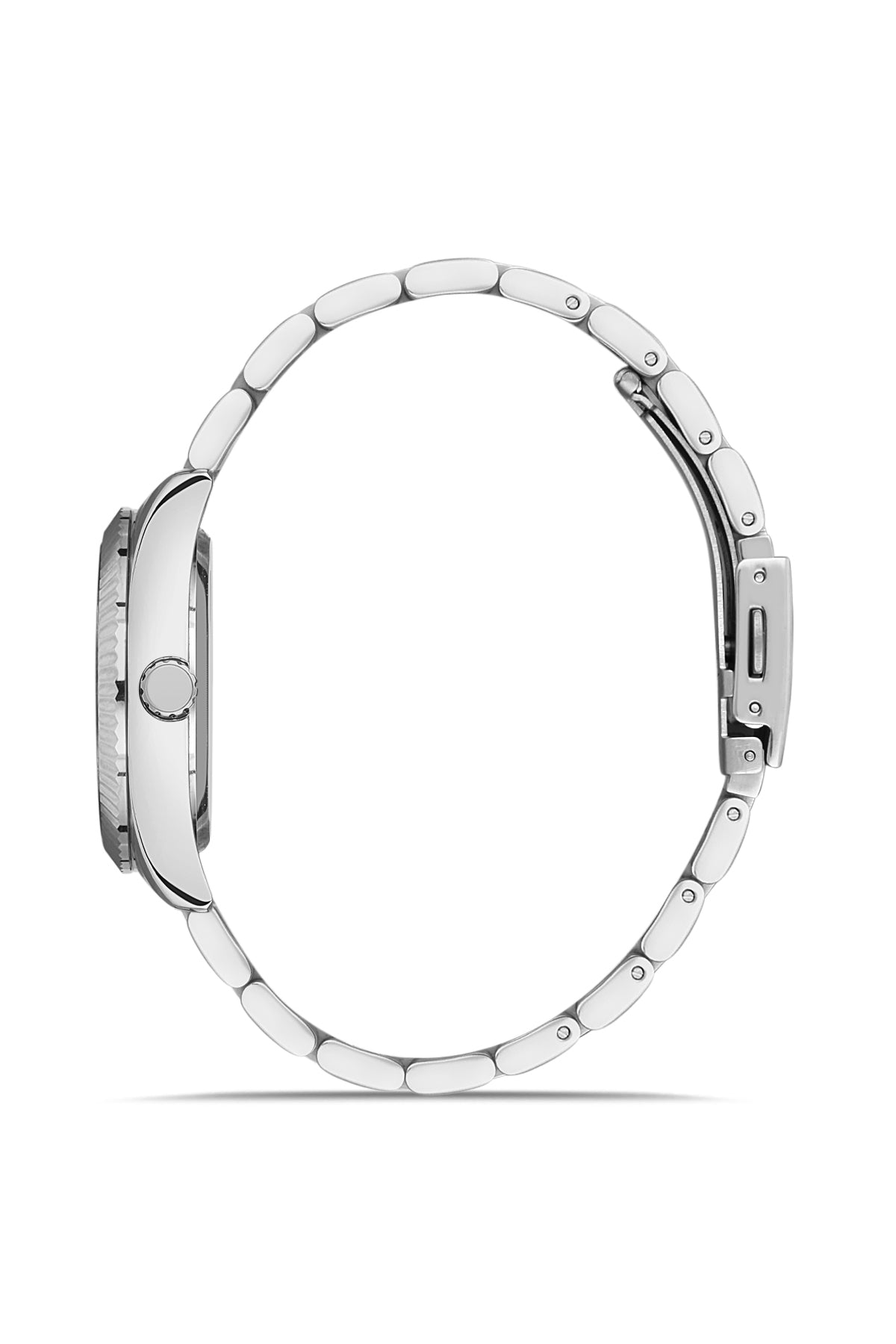 DAVID GUNER GÜMÜŞ KAPLAMALI BEYAZ KADRANLI KADIN KOL SAATİ DG-8385LA-A1