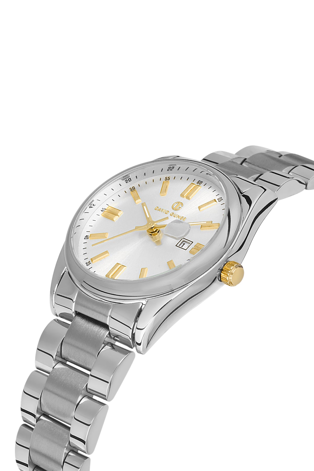 DAVID GUNER Beyaz Kadranlı Gümüş Kaplama Paslanmaz Çelik Kordonlu Kadın Kol Saati – DG-8391LA-A1