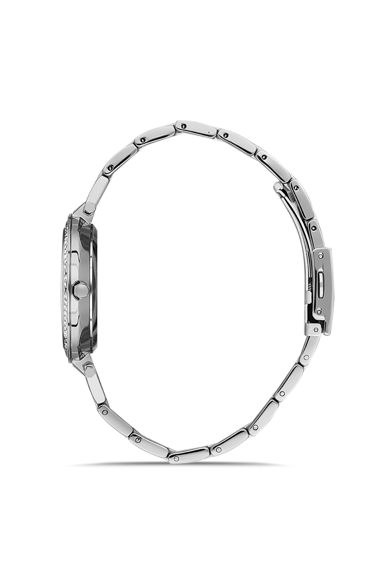 DAVID GUNER GÜMÜŞ KAPLAMALI BEYAZ KADRANLI KADIN KOL SAATİ - DG-8414LA-A1