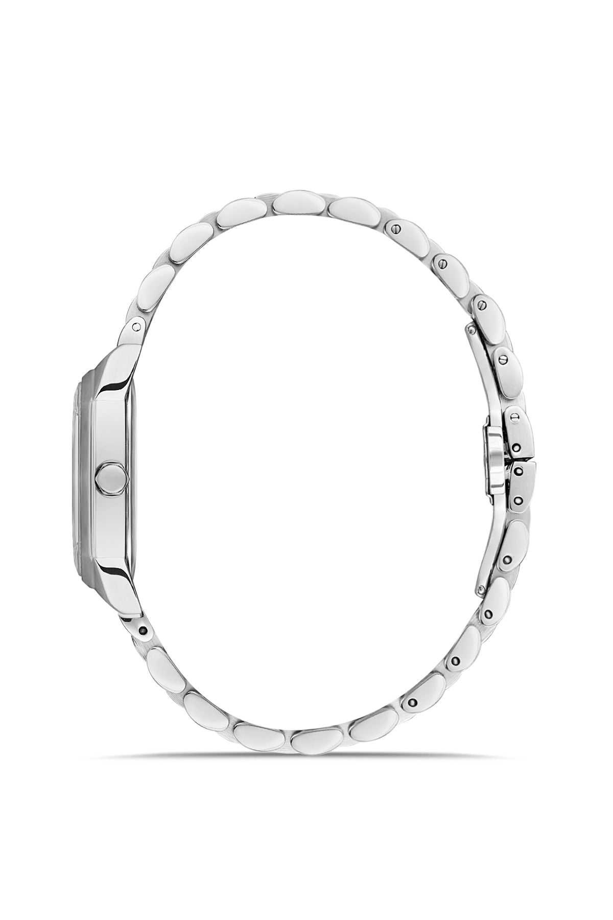 DAVID GUNER GÜMÜŞ KAPLAMALI BEYAZ KADRANLI KADIN KOL SAATİ DG-8417LA-A1