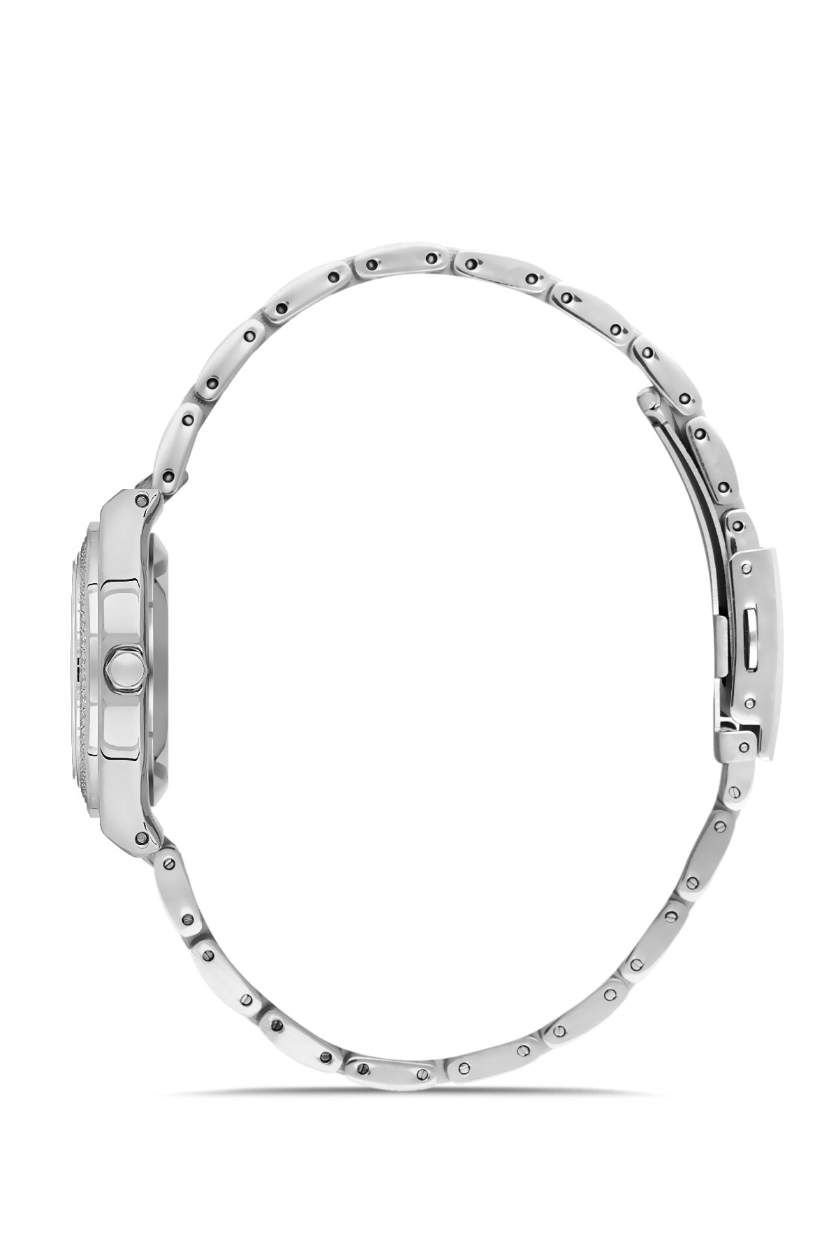 DAVID GUNER Gümüş Kaplamalı Gümüş Kadranlı Taşlı Kadın Kol Saati - DG-8519LA-A1