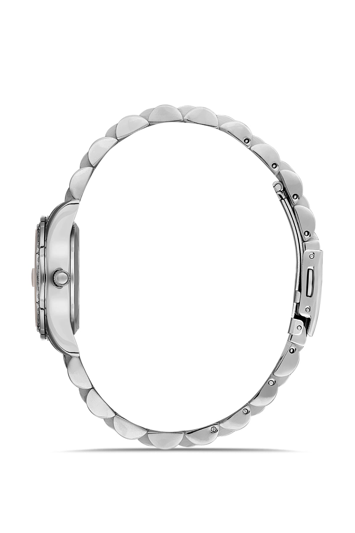 DAVID GUNER GÜMÜŞ KAPLAMALI BEYAZ KADRANLI KADIN KOL SAATİ DG-8635LA-A1