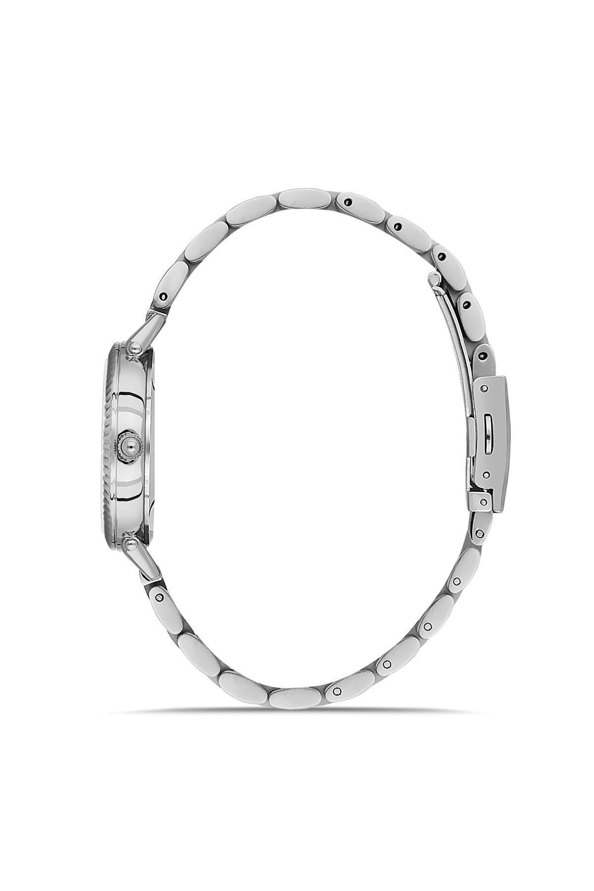 DAVID GUNER Gümüş Kaplama Gümüş Kadranlı Paslanmaz Masif Çelik Kadın Kol Saati - DG-8644LA-A1