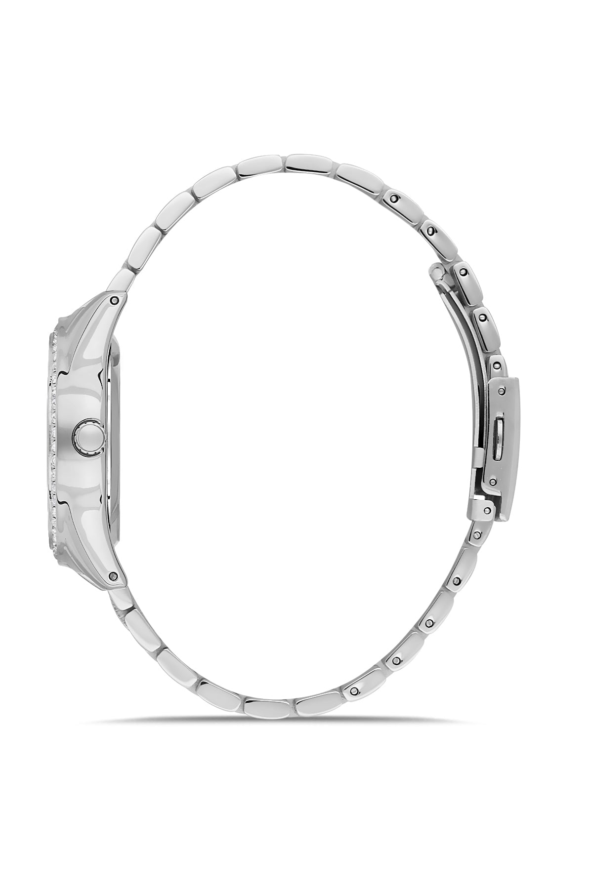 DAVID GUNER GÜMÜŞ KAPLAMALI BEYAZ KADRANLI KADIN KOL SAATİ DG-8703LA-A1