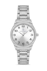 DAVID GUNER GÜMÜŞ KAPLAMALI BEYAZ KADRANLI KADIN KOL SAATİ DG-8717LA-A1