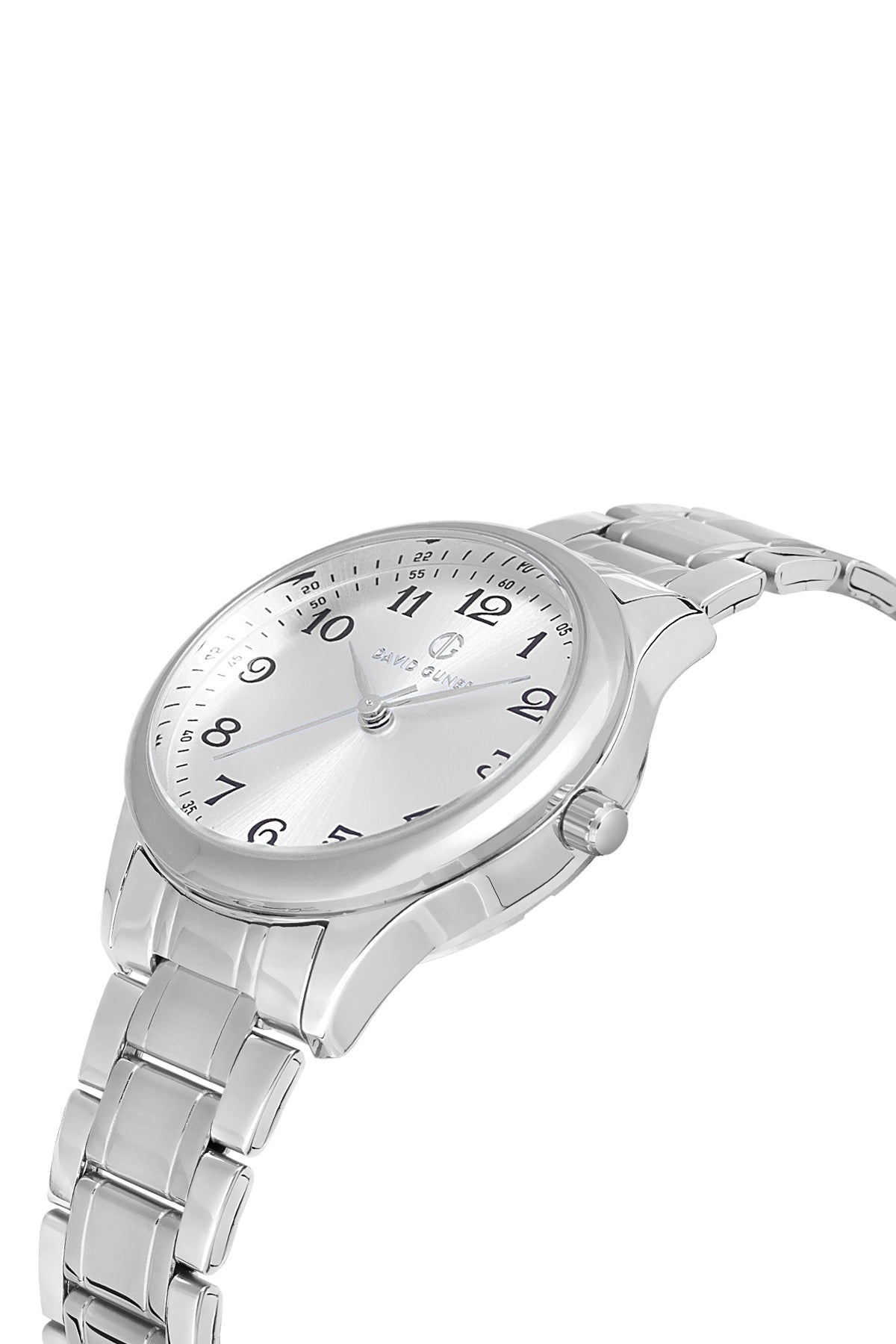 DAVID GUNER GÜMÜŞ KAPLAMALI BEYAZ KADRANLI KADIN KOL SAATİ DG-8717LA-A1