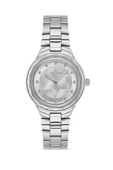 DAVID GUNER GÜMÜŞ KAPLAMALI BEYAZ KADRANLI KADIN KOL SAATİ - DG-8728LA-A1