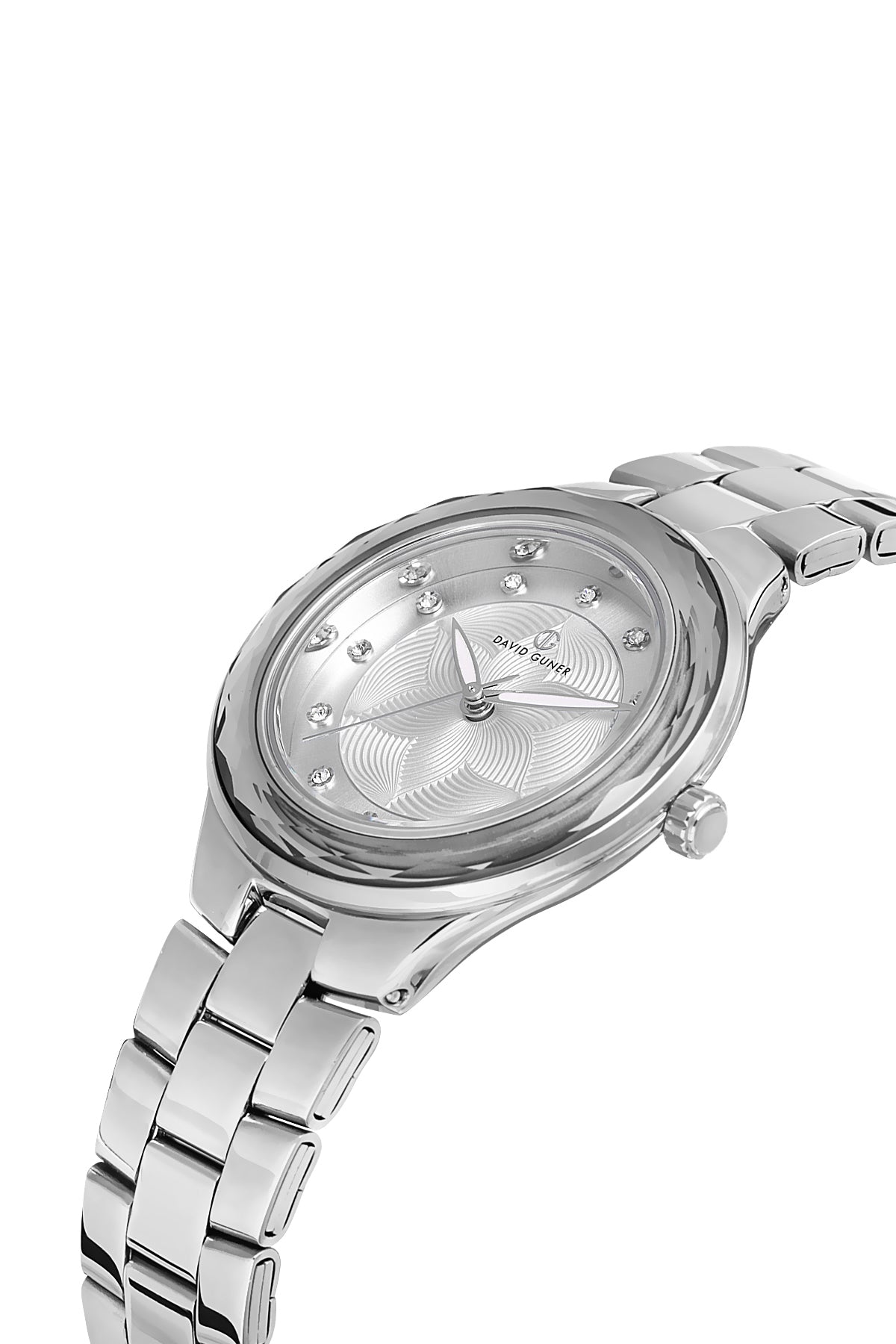DAVID GUNER GÜMÜŞ KAPLAMALI BEYAZ KADRANLI KADIN KOL SAATİ - DG-8728LA-A1