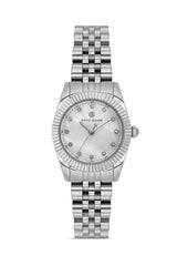 DAVID GUNER Gümüş Kaplama Gümüş Kadranlı Paslanmaz Masif Çelik Kadın Kol Saati - DG-8731LA-A1