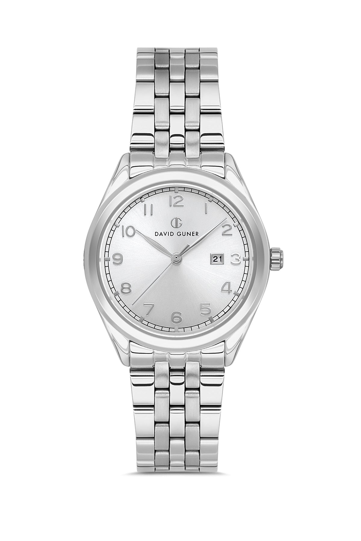 DAVID GUNER GÜMÜŞ KAPLAMALI BEYAZ KADRANLI KADIN KOL SAATİ - DG-8746LA-A1