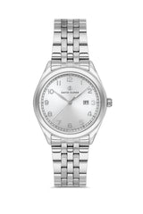 DAVID GUNER GÜMÜŞ KAPLAMALI BEYAZ KADRANLI KADIN KOL SAATİ - DG-8746LA-A1