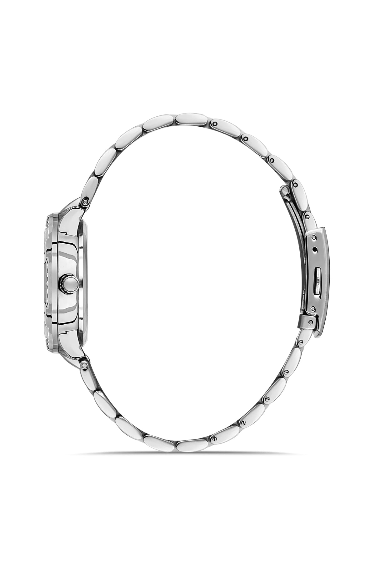 DAVID GUNER Gümüş Renk Taşlı Kadın Kol Saati