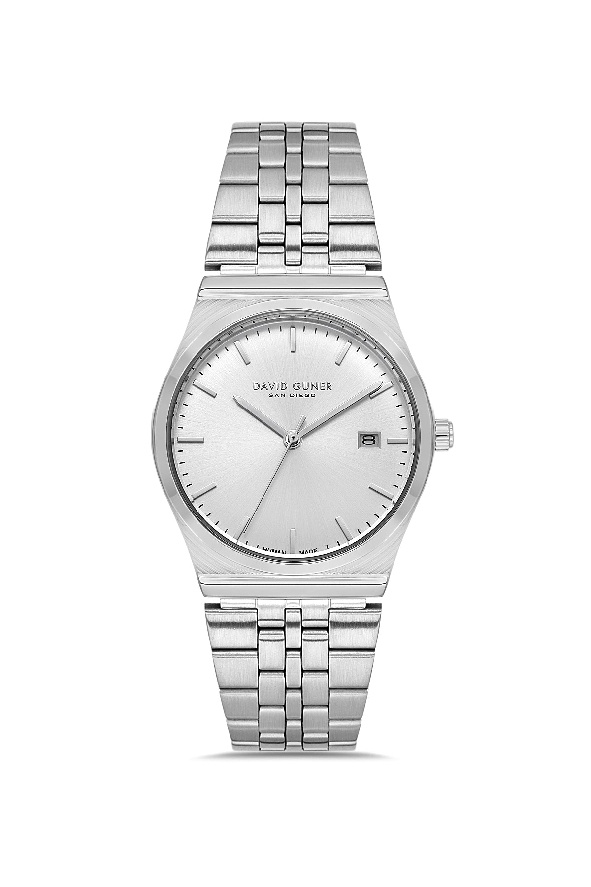 DAVID GUNER Gümüş Renk Takvimli Unisex Kol Saati