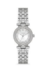 DAVID GUNER GÜMÜŞ KAPLAMALI BEYAZ KADRANLI KADIN KOL SAATİ DG-8865LA-A1