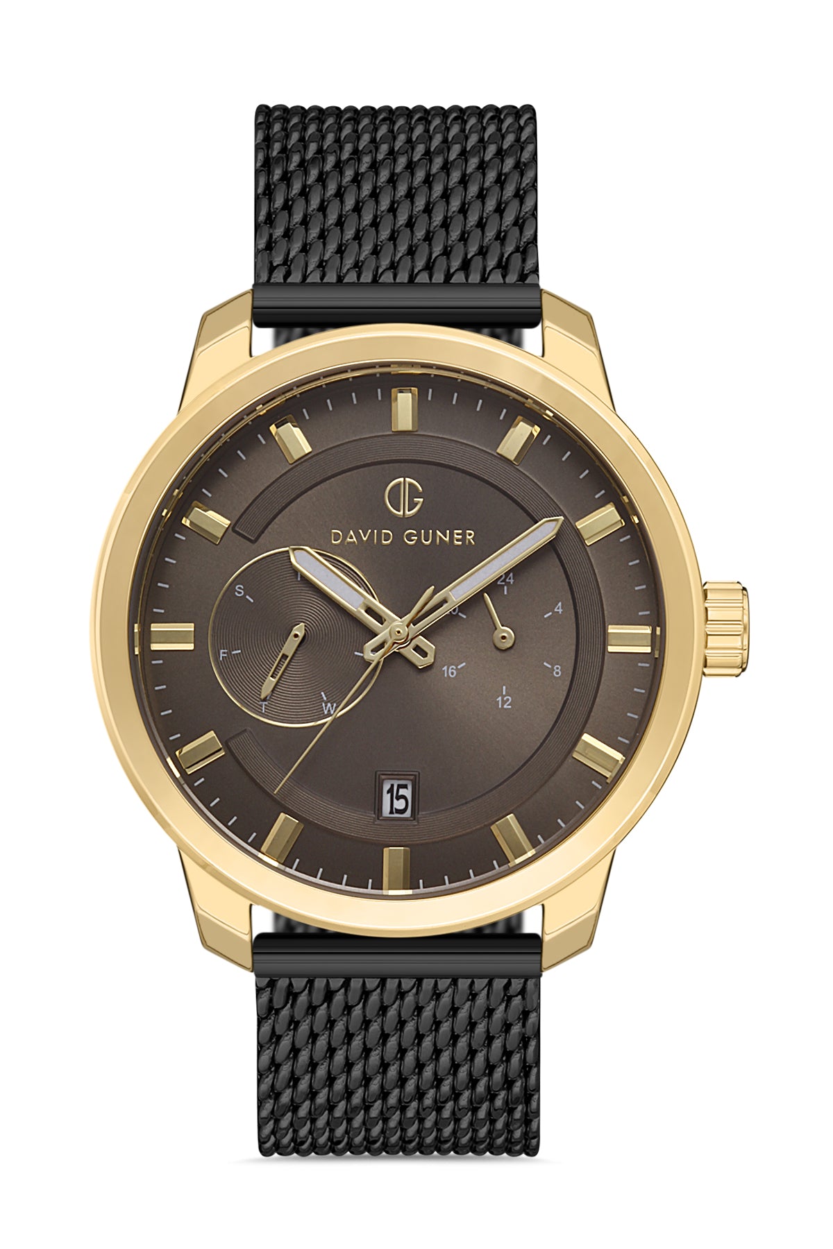 DAVID GUNER GÜMÜŞ KAPLAMALI GRİ KADRANLI ERKEK KOL SAATİ - DG-8305GC-M9