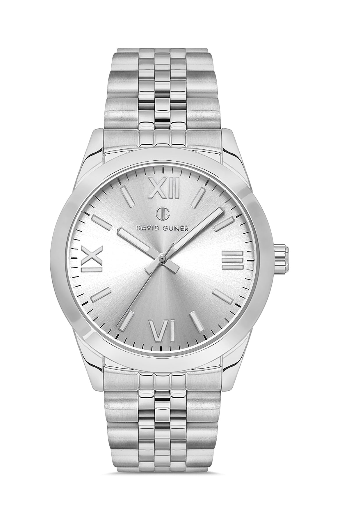 DAVID GUNER Gümüş Kaplamalı Gümüş Kadranlı Erkek Kol Saati - DG-8502GA-A1