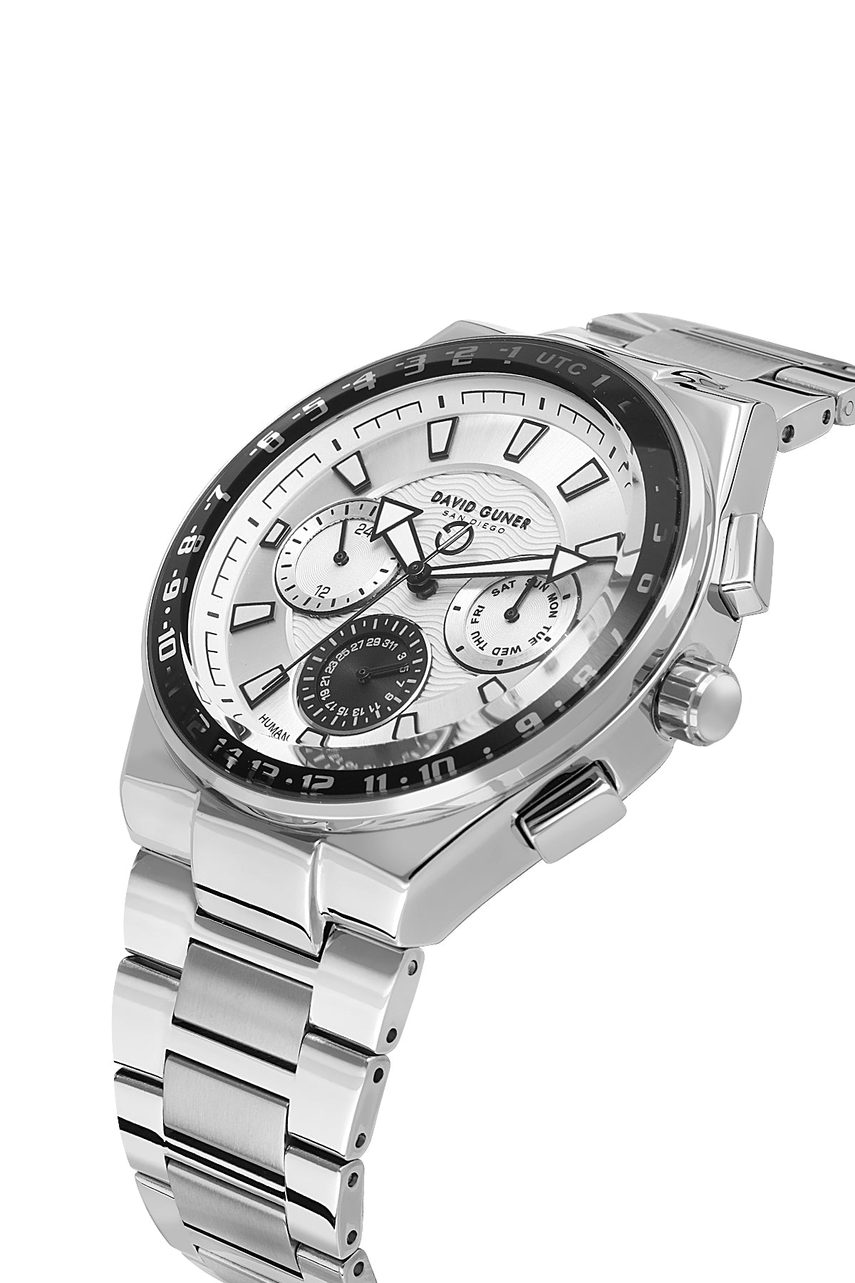 DAVID GUNER Gümüş Kaplamalı Gümüş Kadranlı Erkek Kol Saati - DG-8898GA-A1