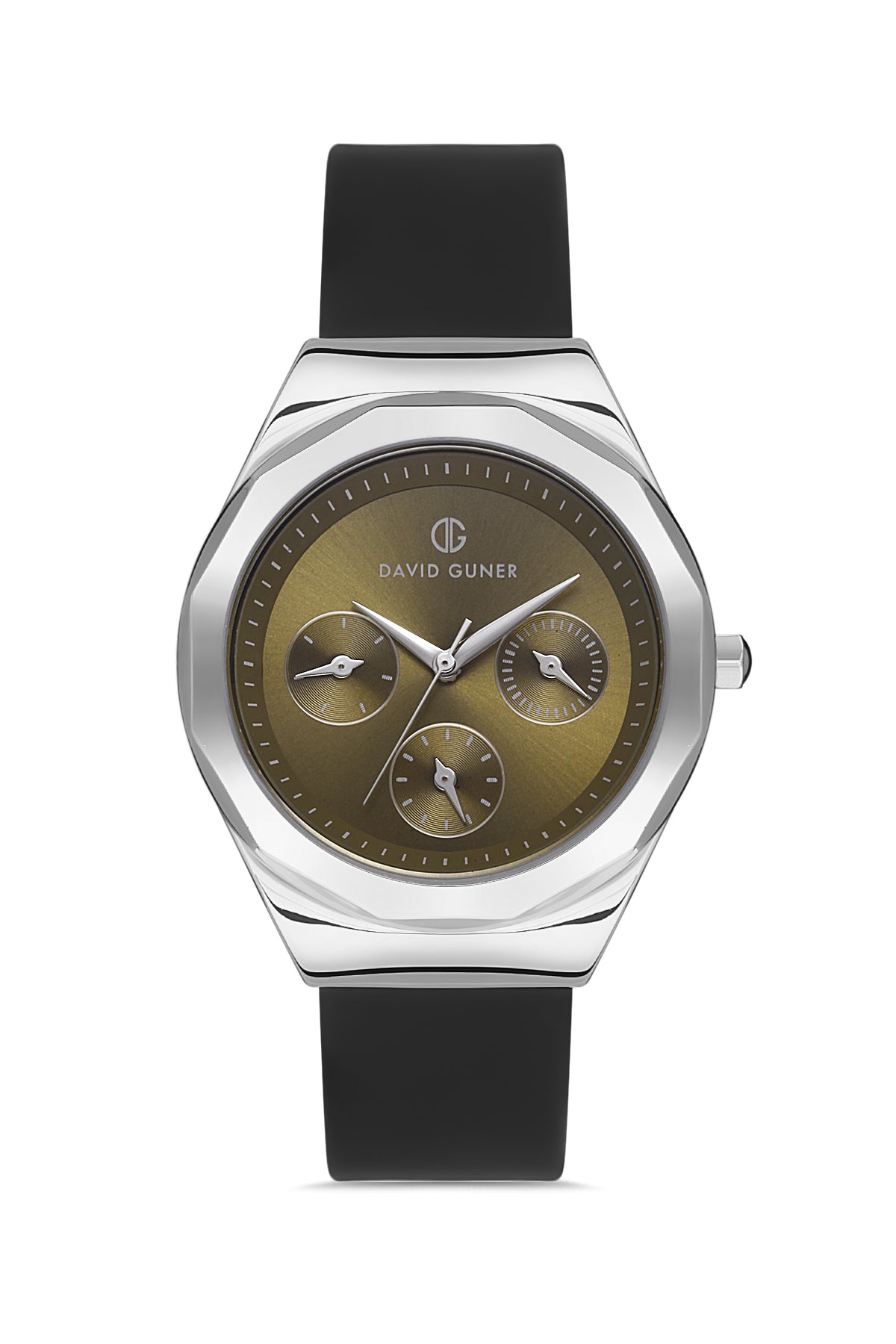 DAVID GUNER GÜMÜŞ KAPLAMALI KAHVERENGİ KADRANLI KADIN KOL SAATİ DG-8266LD-J10