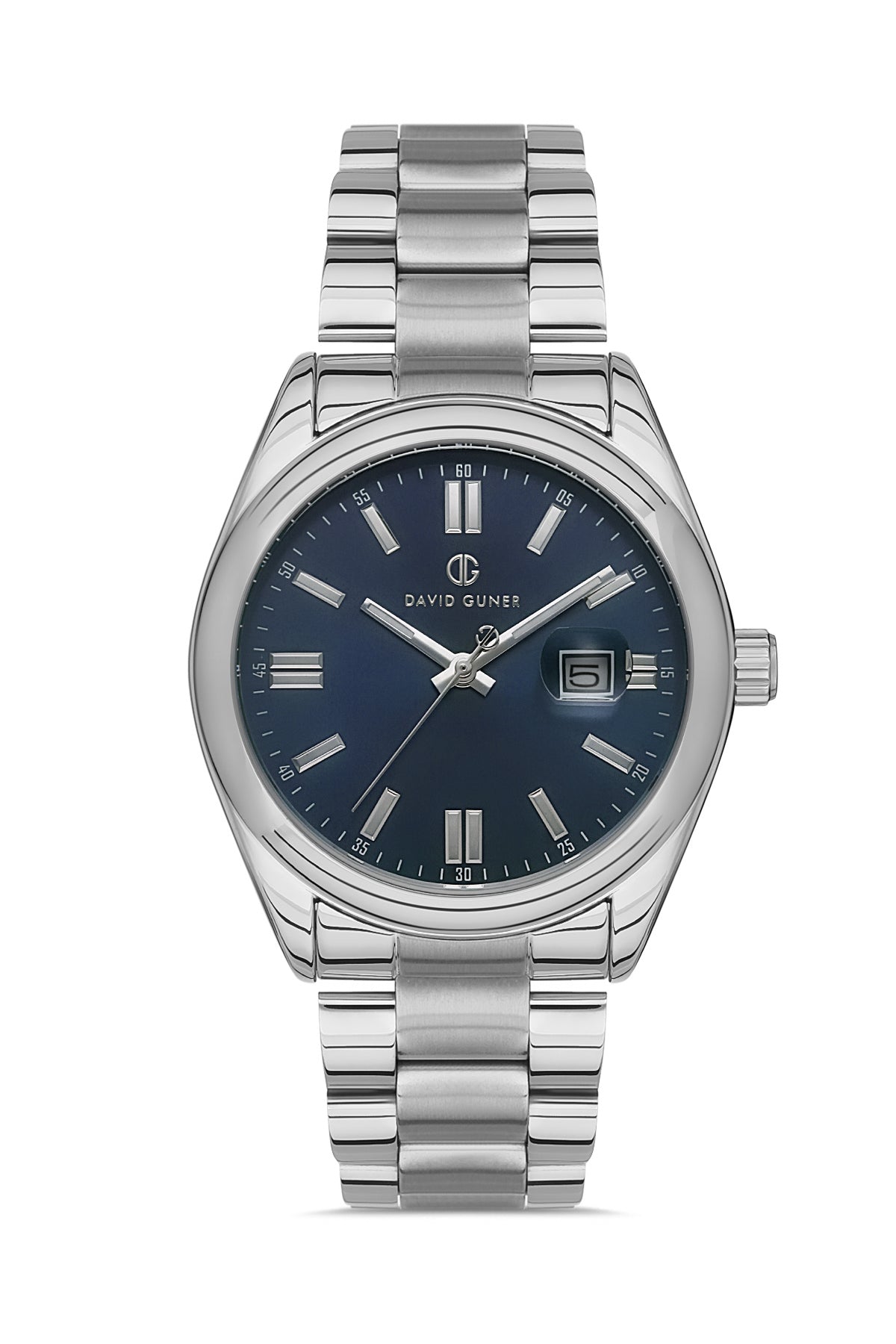 DAVID GUNER GÜMÜŞ KAPLAMALI MAVİ KADRANLI ERKEK KOL SAATİ - DG-8390GA-A3