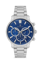 DAVID GUNER GÜMÜŞ KAPLAMALI MAVİ KADRANLI ERKEK KOL SAATİ - DG-8536GA-A3