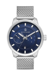 DAVID GUNER GÜMÜŞ KAPLAMALI MAVİ KADRANLI ERKEK KOL SAATİ - DG-8305GC-A3