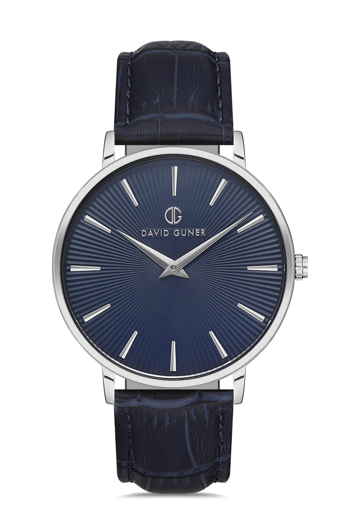 DAVID GUNER GÜMÜŞ KAPLAMALI MAVİ KADRANLI ERKEK KOL SAATİ DG-8233GB-L3