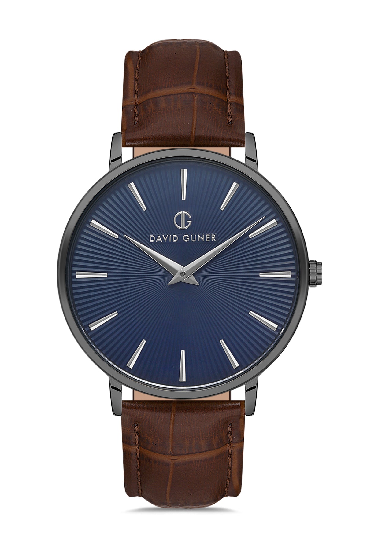 DAVID GUNER GÜMÜŞ KAPLAMALI MAVİ KADRANLI ERKEK KOL SAATİ DG-8233GB-X3