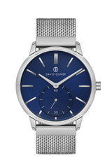 DAVID GUNER GÜMÜŞ KAPLAMALI MAVİ KADRANLI ERKEK KOL SAATİ DG-8238GC-A3