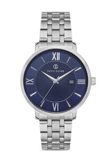 DAVID GUNER GÜMÜŞ KAPLAMALI MAVİ KADRANLI ERKEK KOL SAATİ - DG-8277GA-A3