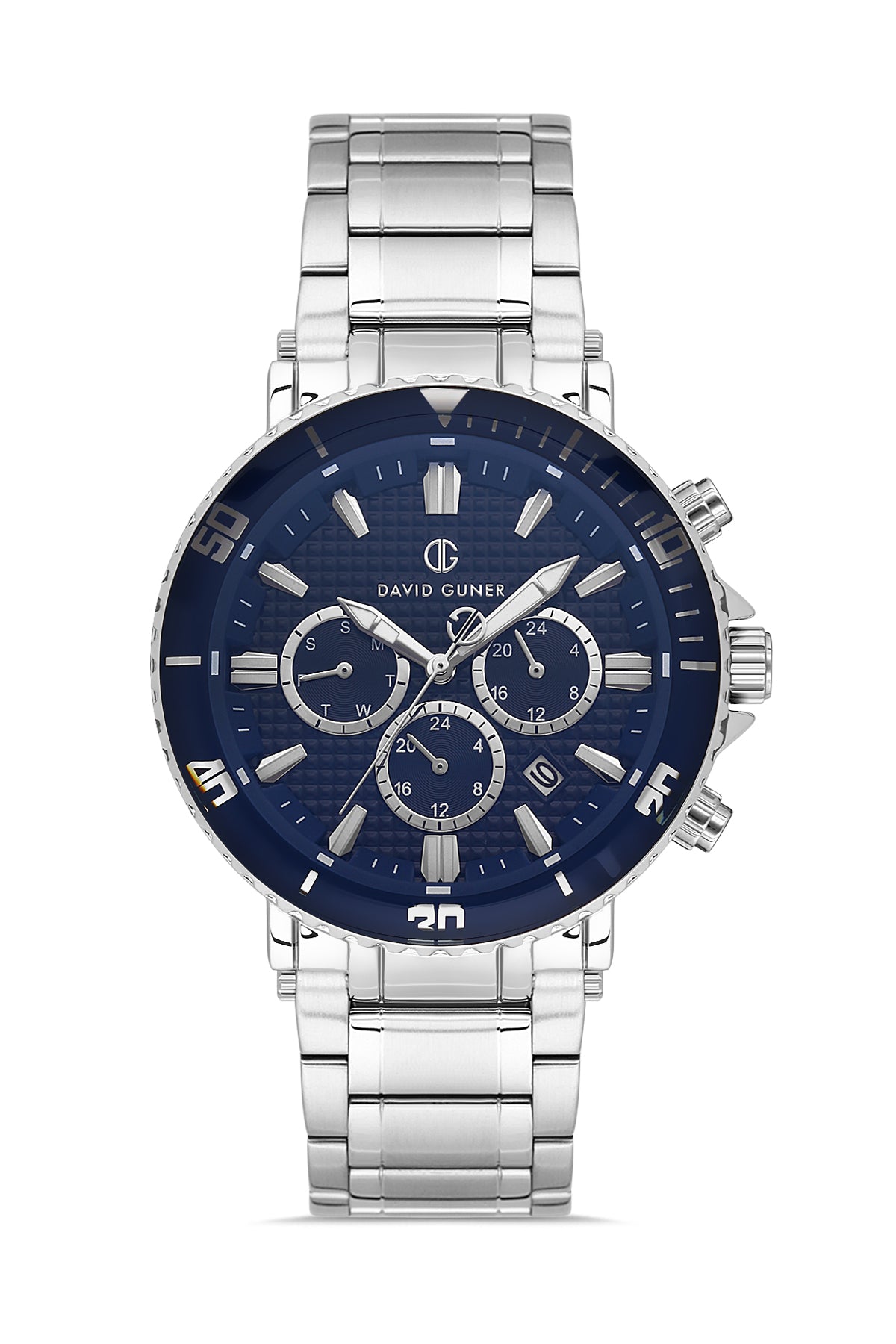 DAVID GUNER Multifunctional Men's Watch with Dark Blue Dial