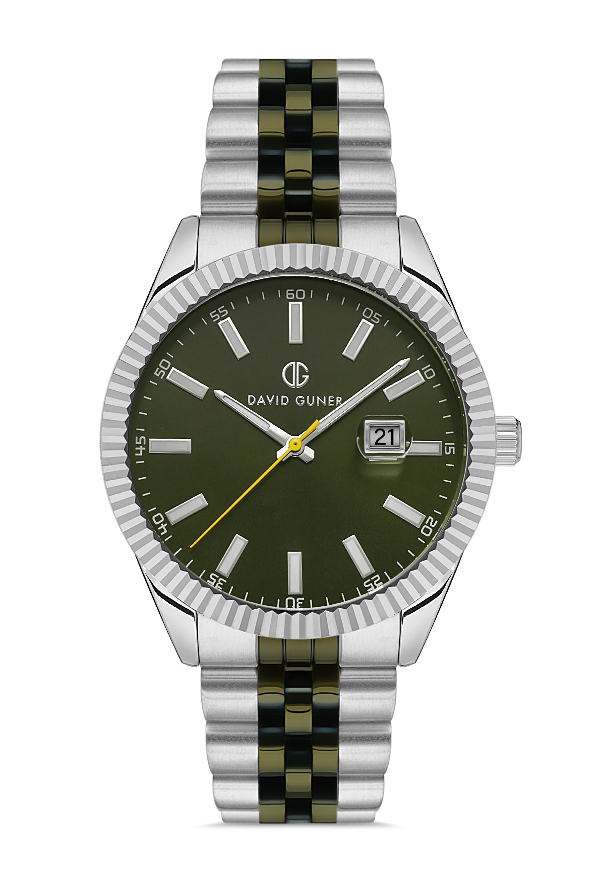 DAVID GUNER GÜMÜŞ KAPLAMALI MAVİ KADRANLI ERKEK KOL SAATİ DG-8626GA-ZM10