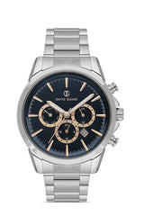 DAVID GUNER GÜMÜŞ KAPLAMALI MAVİ KADRANLI ERKEK KOL SAATİ DG-8649GA-A3A