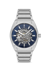 DAVID GUNER Otomatik Gümüş Kordonlu Mavi Kadranlı Erkek Saat - DG-8653GA-A3