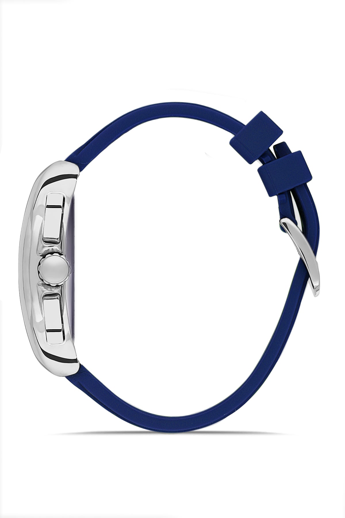 DAVID GUNER Gümüş Kaplama Mavi Kadranlı Multi Fonksiyonlu Erkek Kol Saati