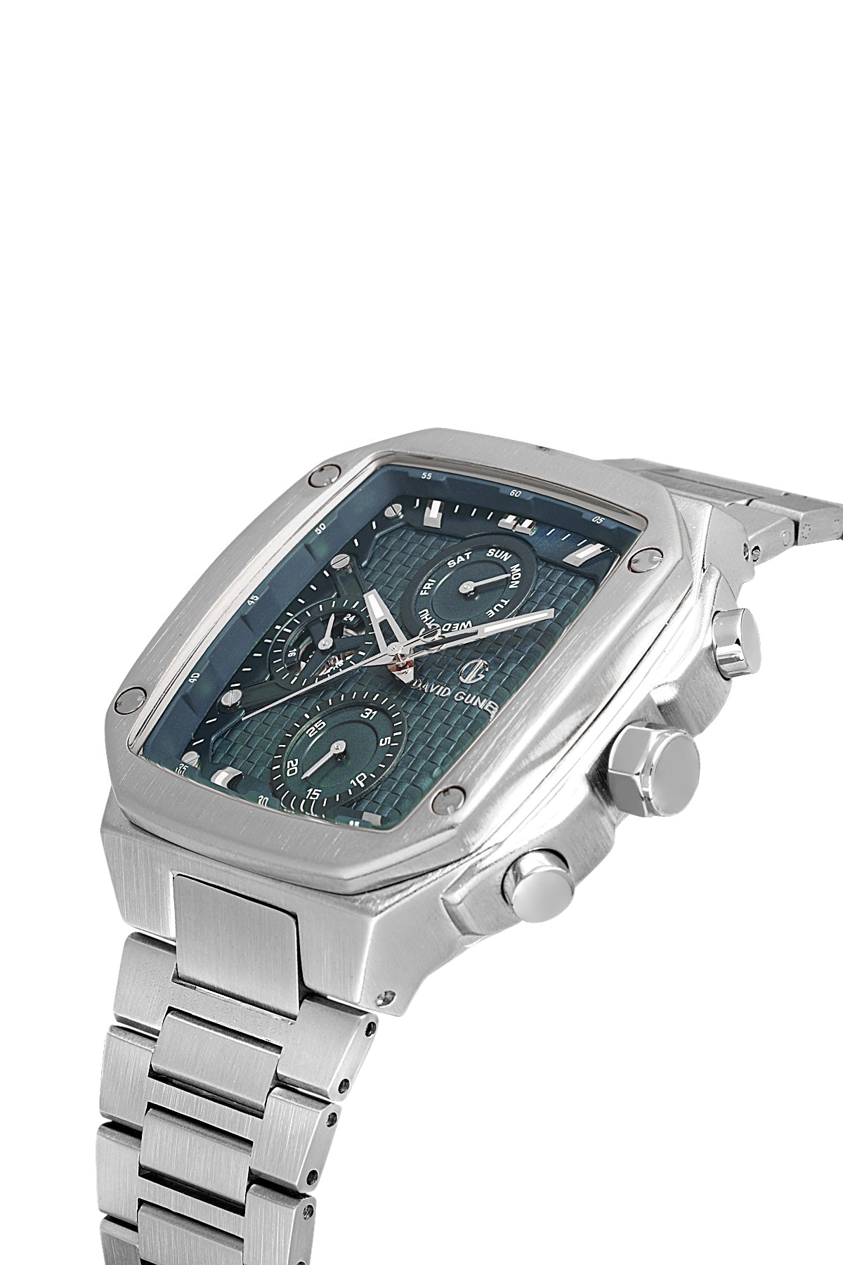 DAVID GUNER Mavi Kadranlı Gümüş Kaplama Erkek Kol Saati