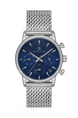 DAVID GUNER GÜMÜŞ KAPLAMALI MAVİ KADRANLI KADIN KOL SAATİ - DG-8322LC-A3