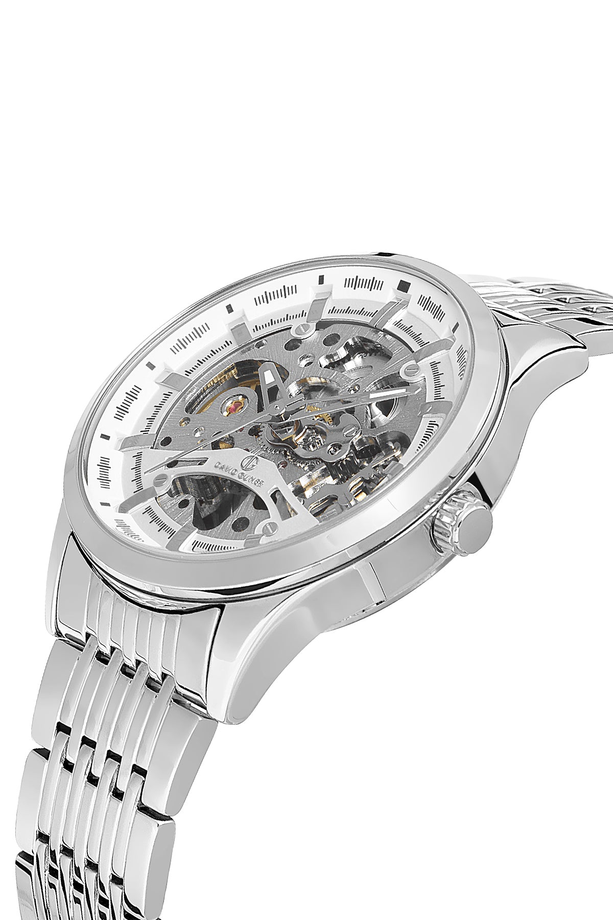 DAVID GUNER Silver Plating Automatic Function Men's Watch