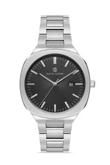 DAVID GUNER GÜMÜŞ KAPLAMALI SİYAH KADRANLI ERKEK KOL SAATİ - DG-8413GA-A2